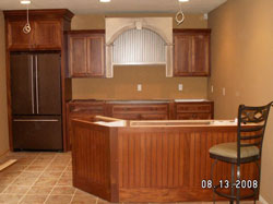 A bar counter in the build phase
